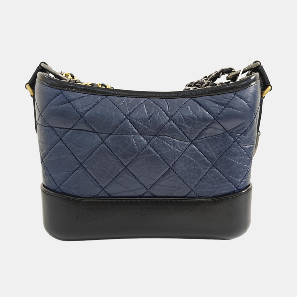 GABRIELLE Small Quilted Calfskin Blue