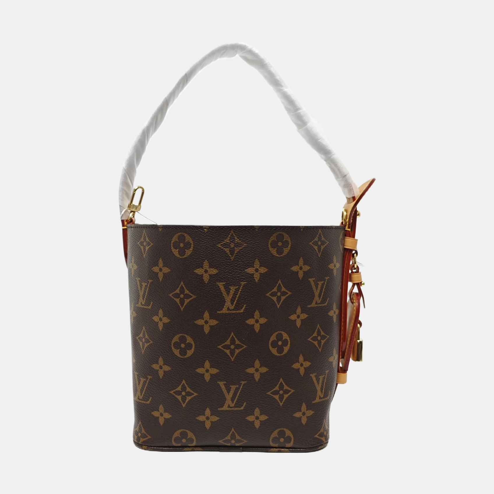 ALL IN BB Monogram Coated Canvas Brown