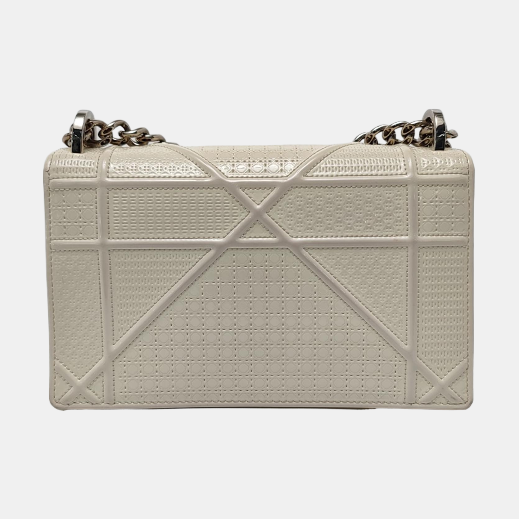 Diorama Small Cannage Calfskin White