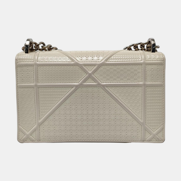 Diorama Small Cannage Calfskin White