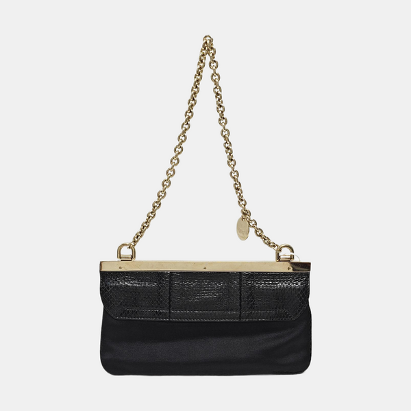 Fabric Top Handle Bag Black