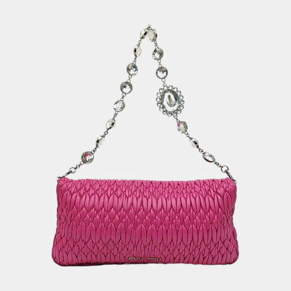 Crystal Quilted Lambskin Pink