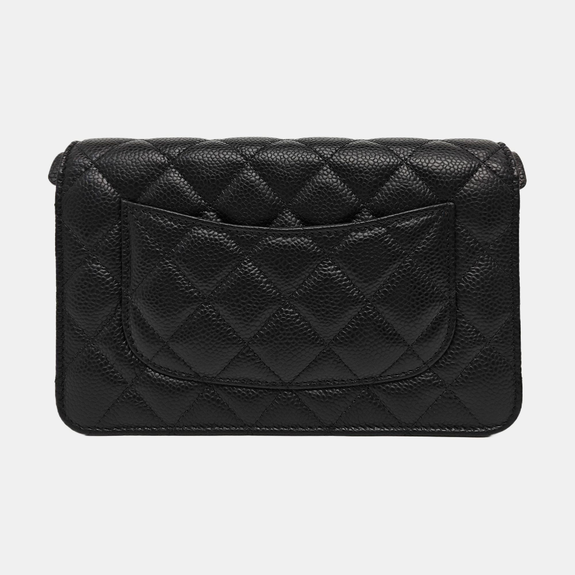 WOC Quilted Grained Calfskin Black