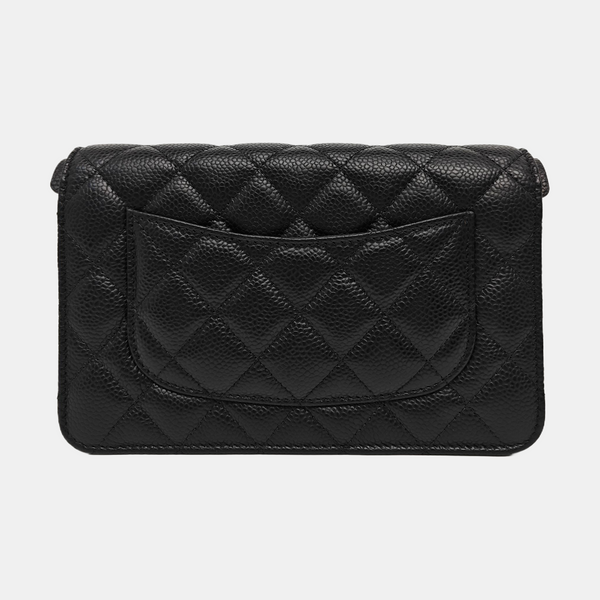 WOC Quilted Grained Calfskin Black