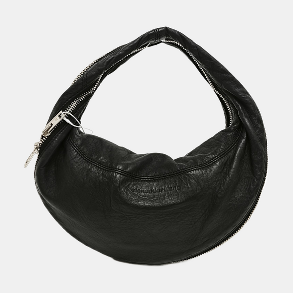 Leather Top Handle Bag Black