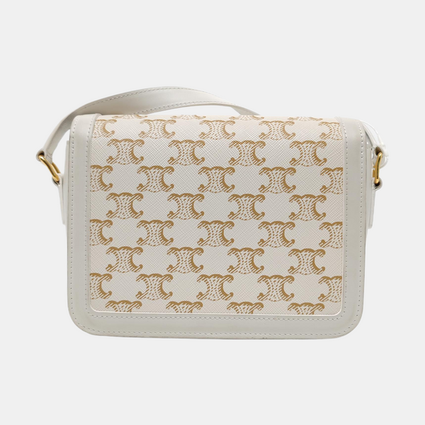 TRIOMPHE Small Coated Canvas White