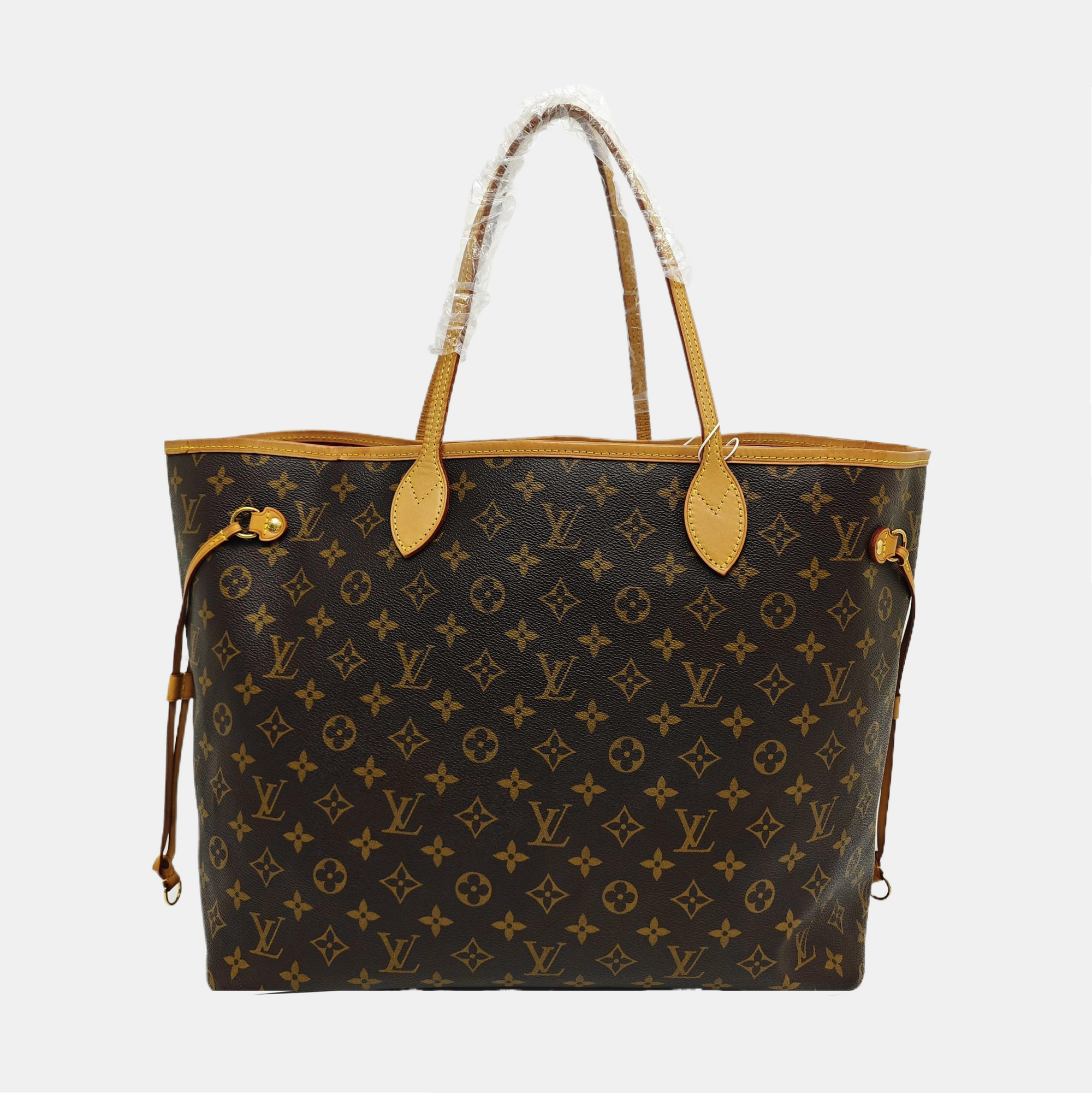 NEVERFULL GM Monogram Coated Canvas Brown