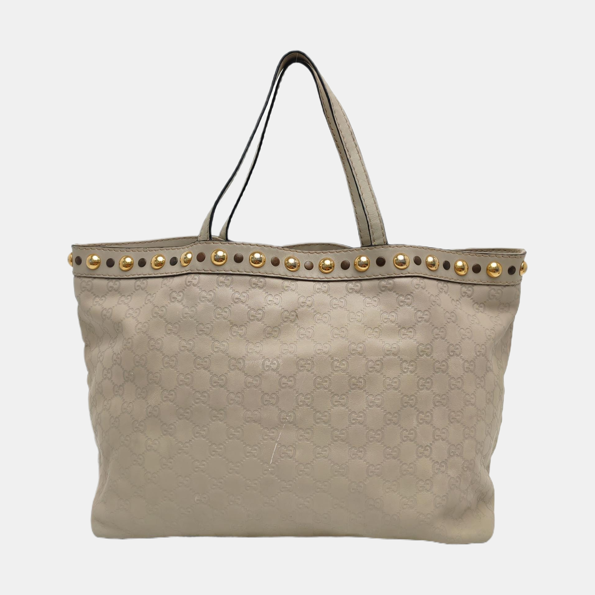Monogram Calfskin Tote Bag Beige