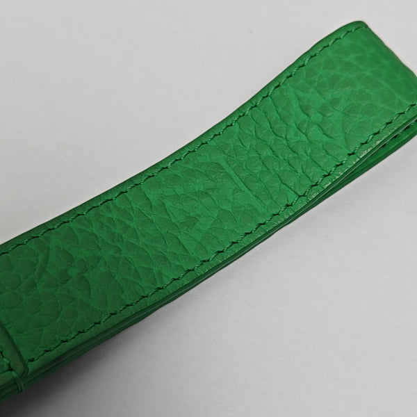 Leather Bag Charm Green