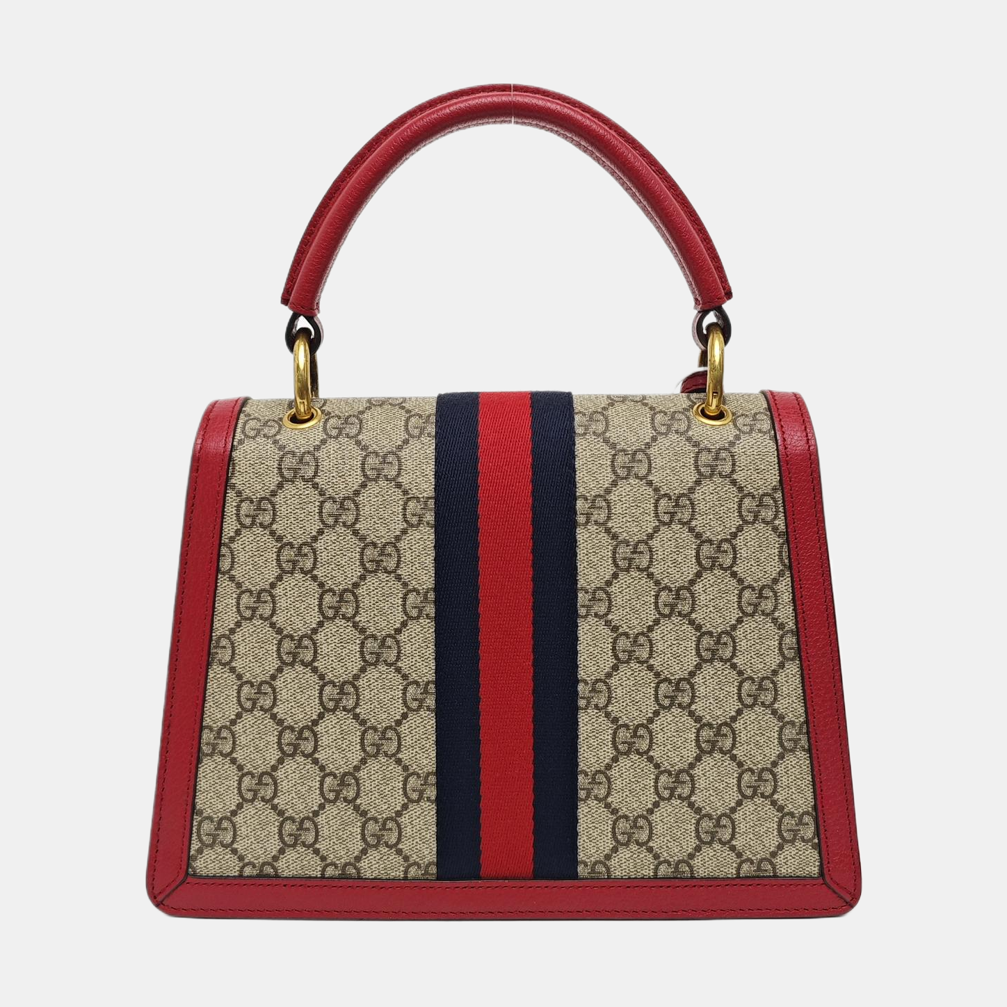Queen Margaret Small Monogram Coated Canvas Beige