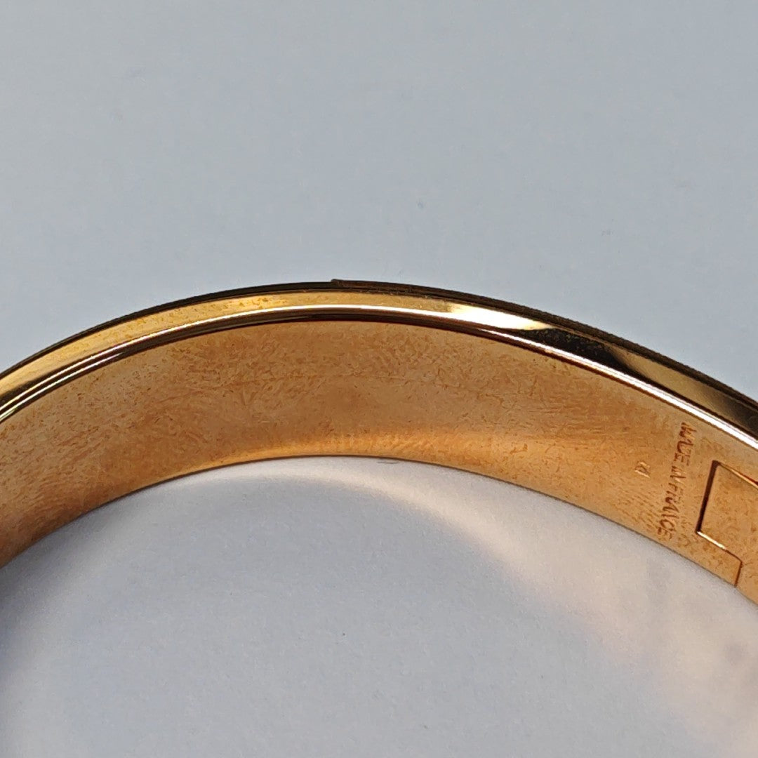 Clic H Metal Blue Bangle