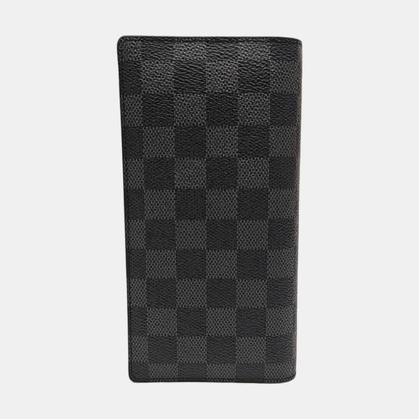 BRAZZA Damier Graphite Coated Canvas Black Wallet