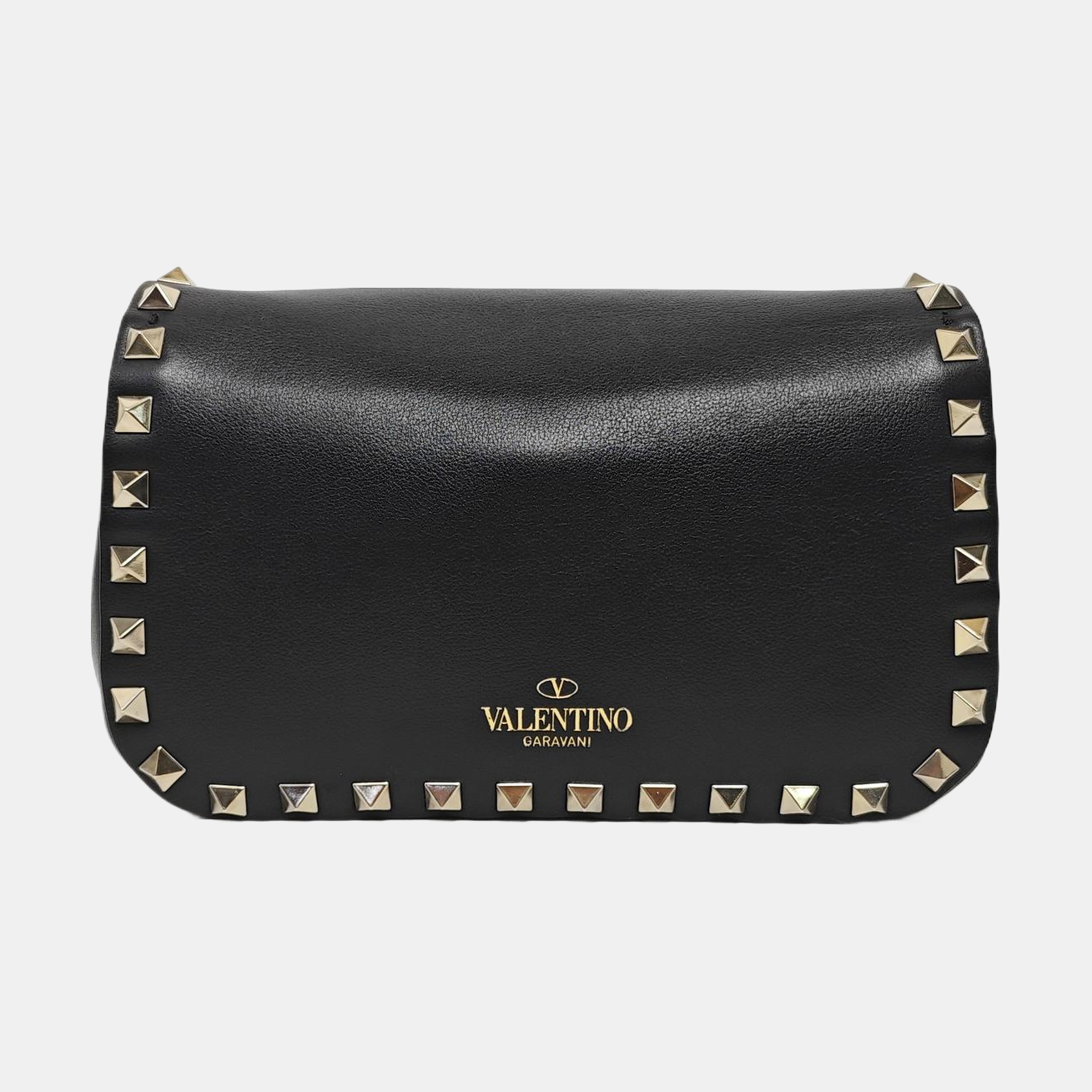 Rockstud Calfskin Black