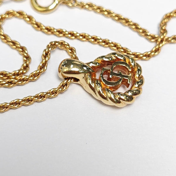 Petit CD Metal Gold Necklace