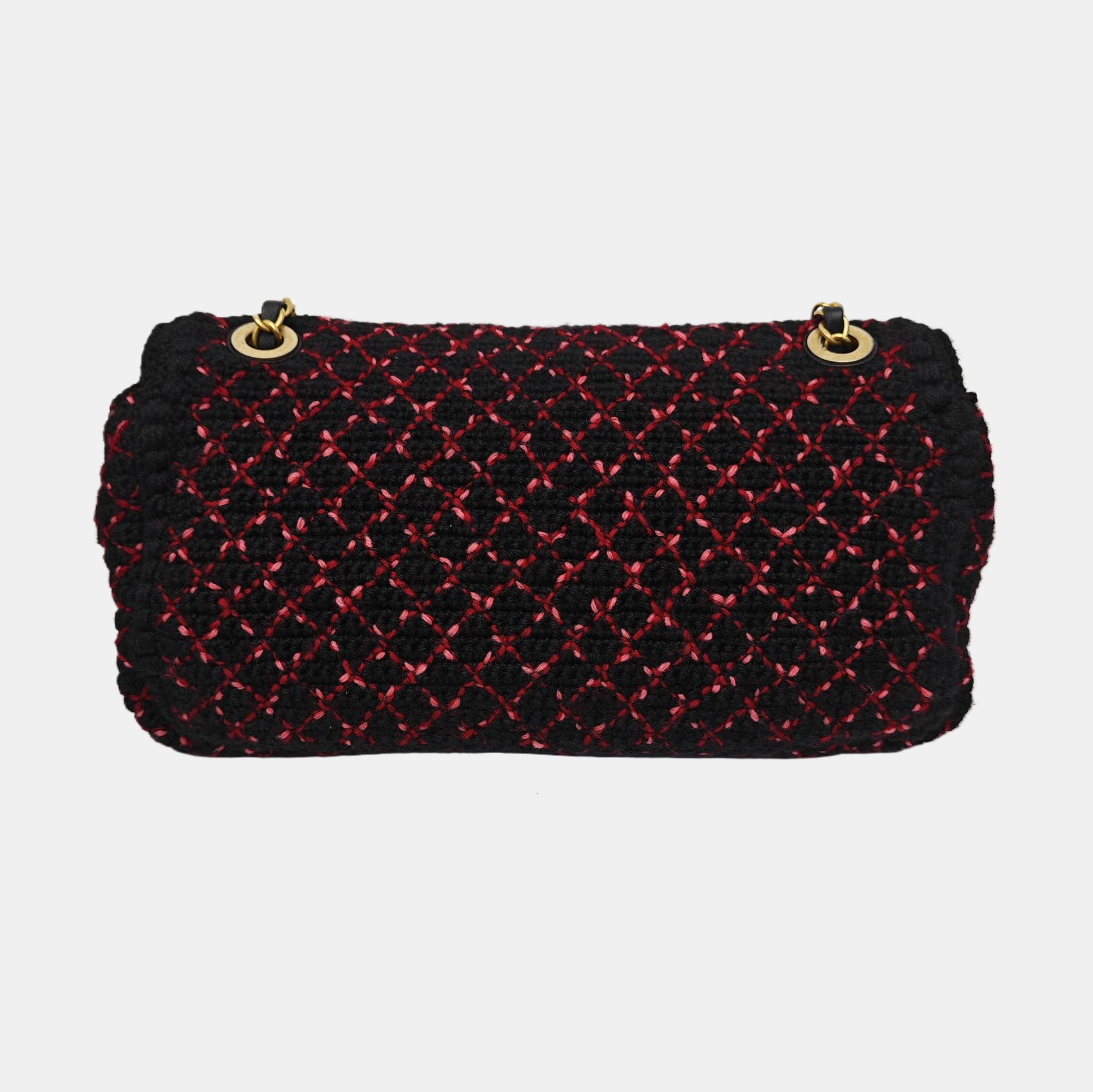 Fabric Shoulder Bag Black