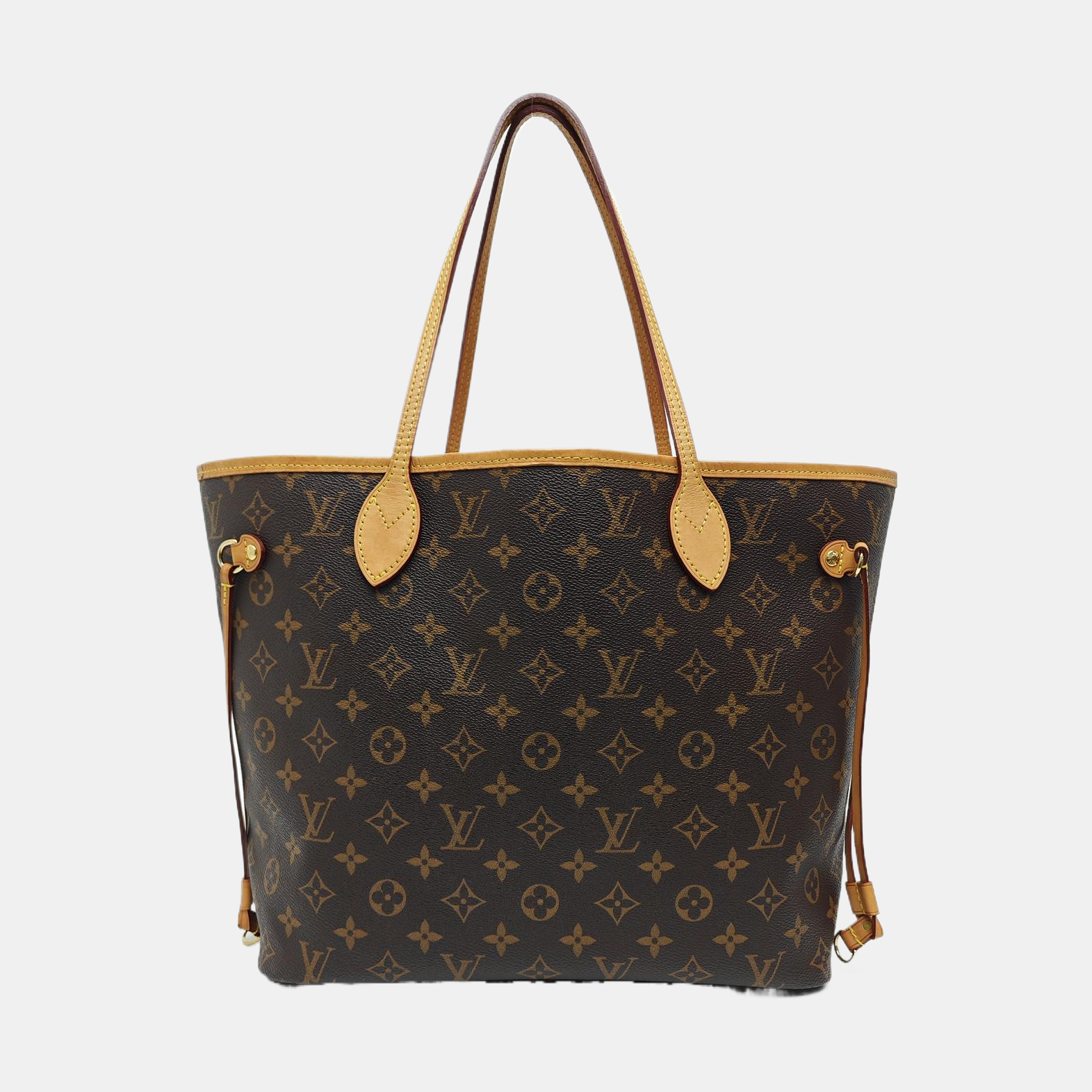 NEVERFULL MM Monogram Coated Canvas Brown