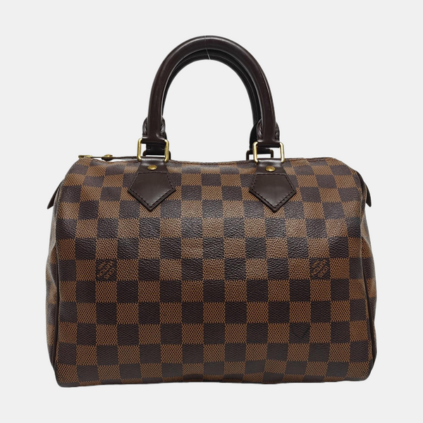 SPEEDY 25 Damier Ebene Coated Canvas Brown