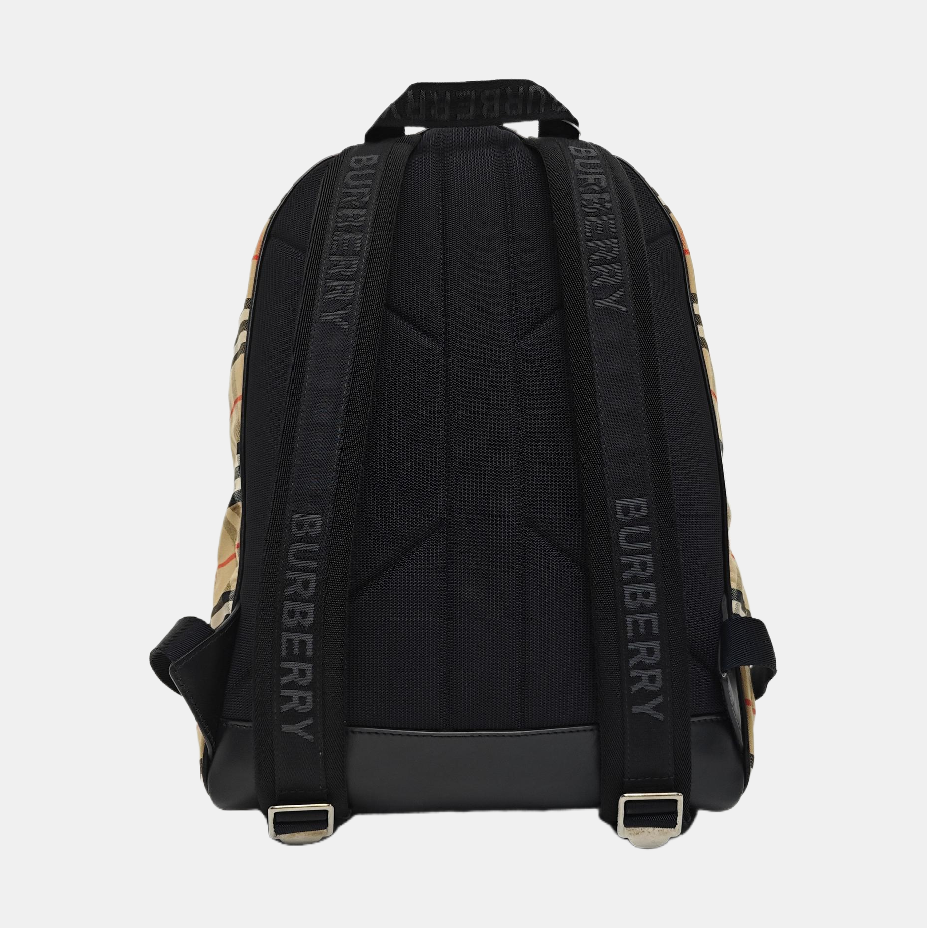 Quilted Fabric Backpack Beige