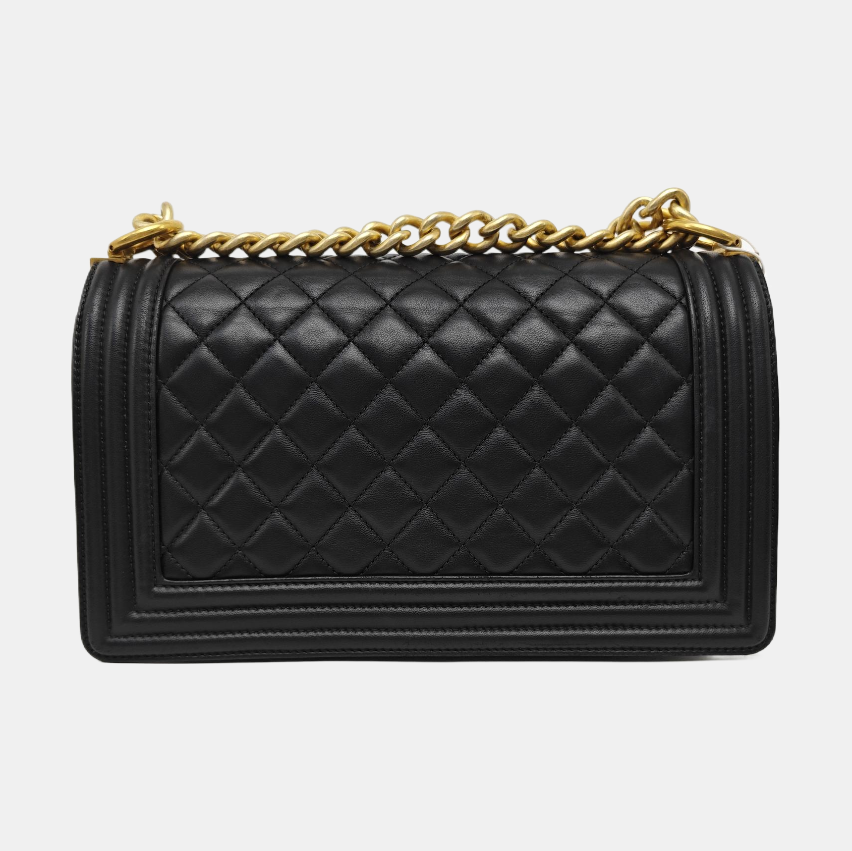 BOY CHANEL Medium Quilted Lambskin Black