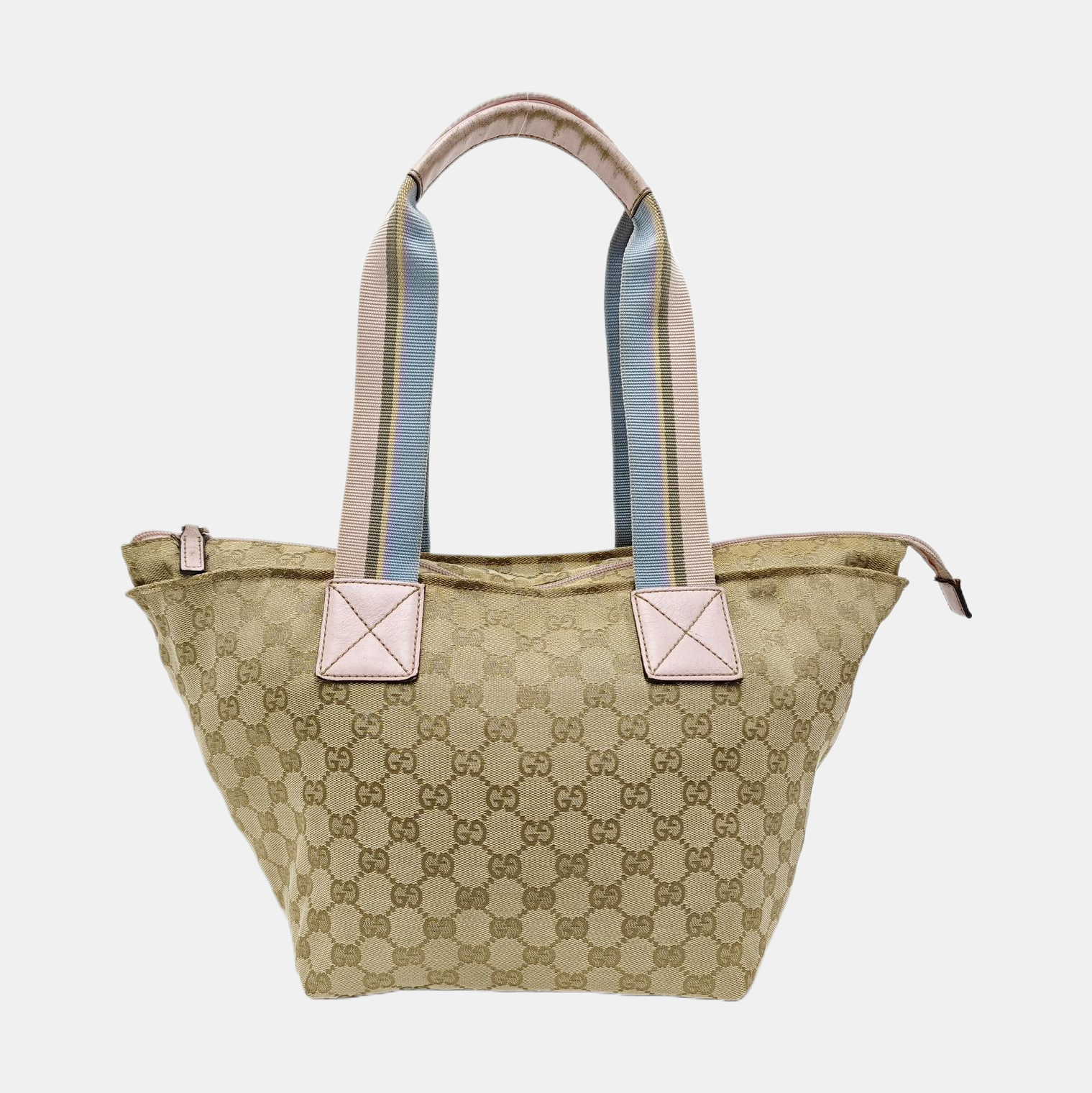 Monogram Canvas Tote Bag Beige