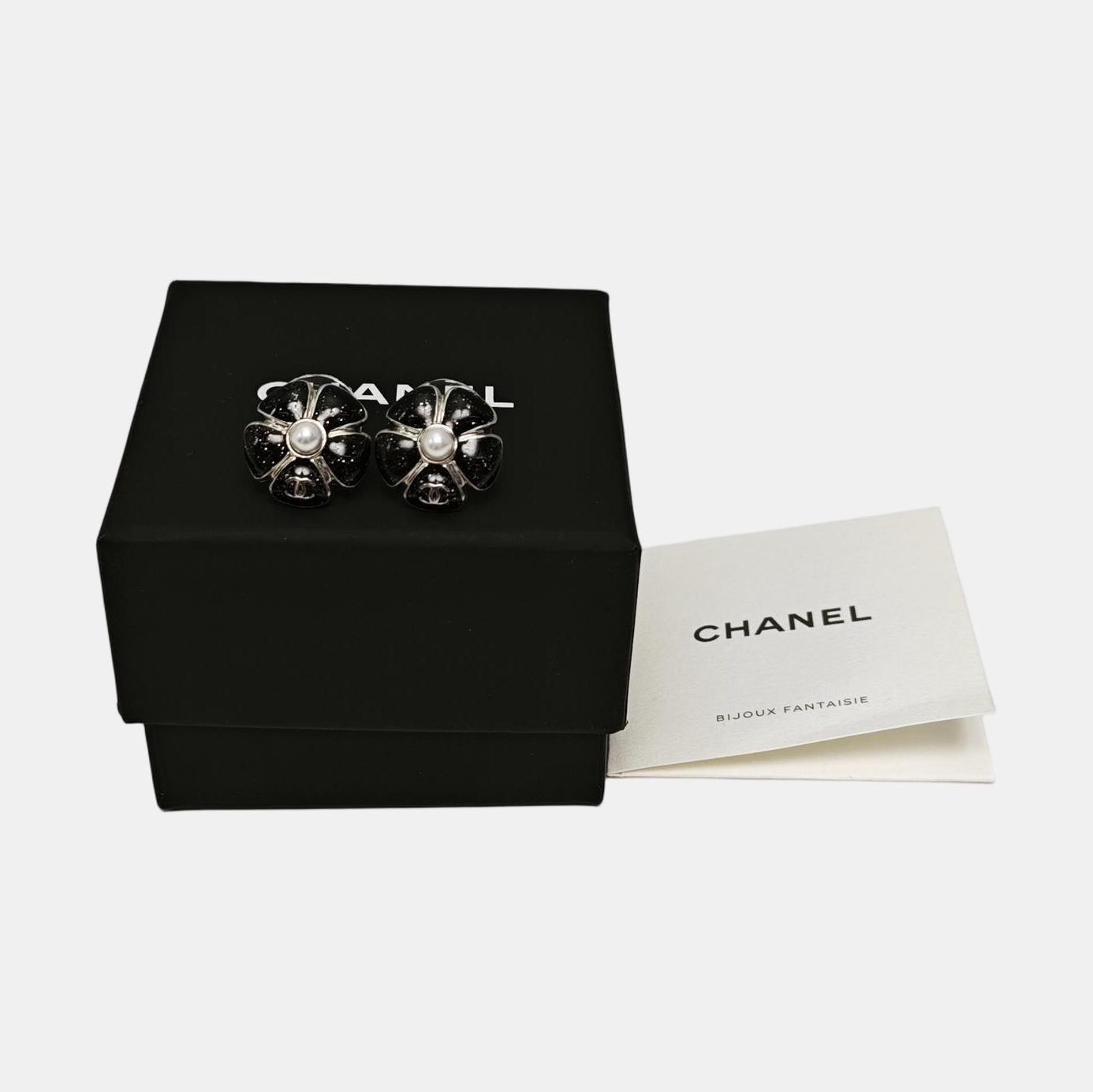 Metal Black Stud Earrings