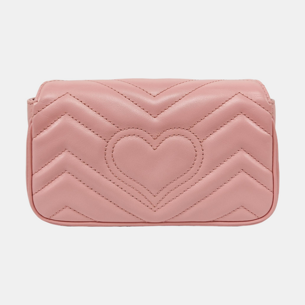 GG Marmont Mini Quilted Calfskin Pink