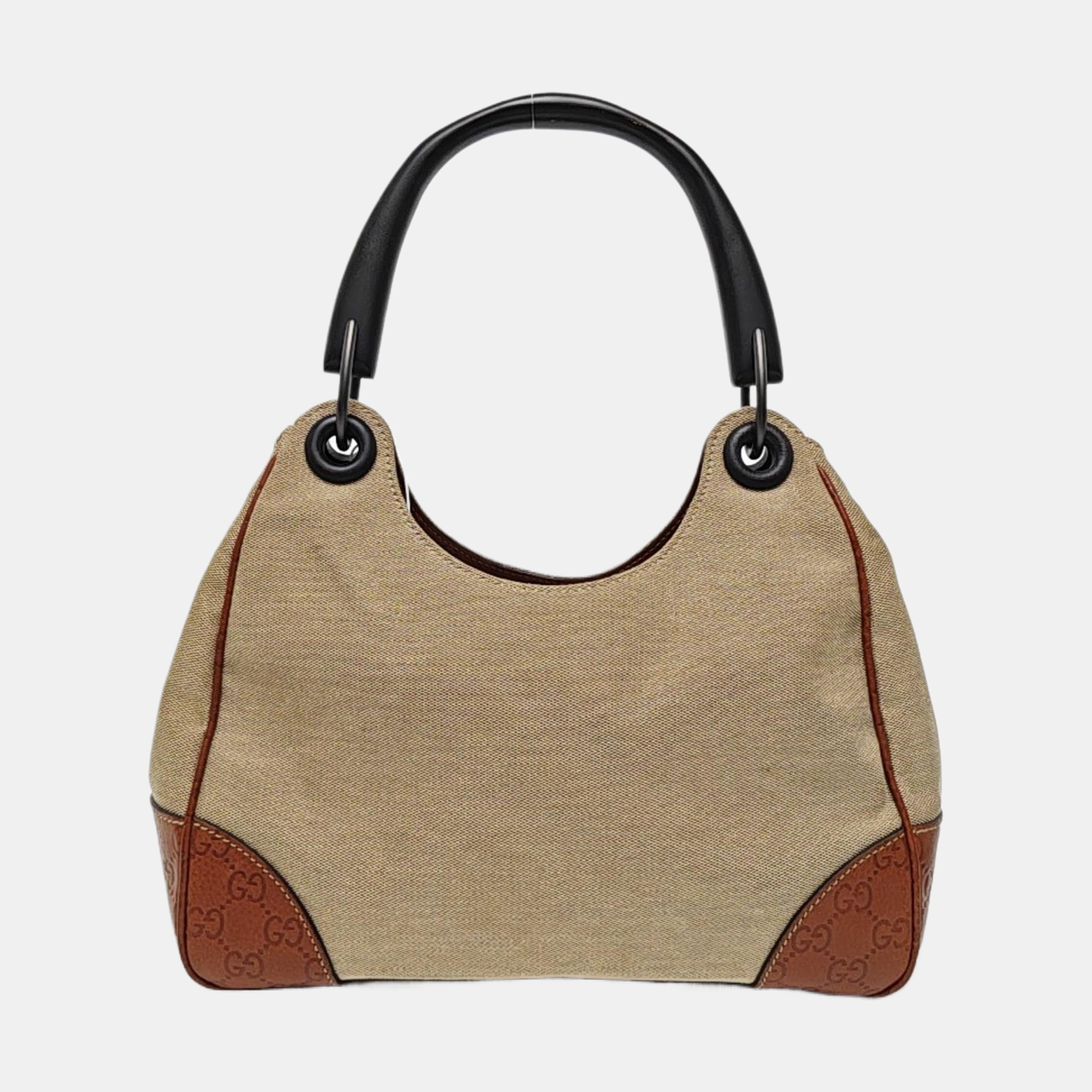 Canvas Top Handle Bag Beige