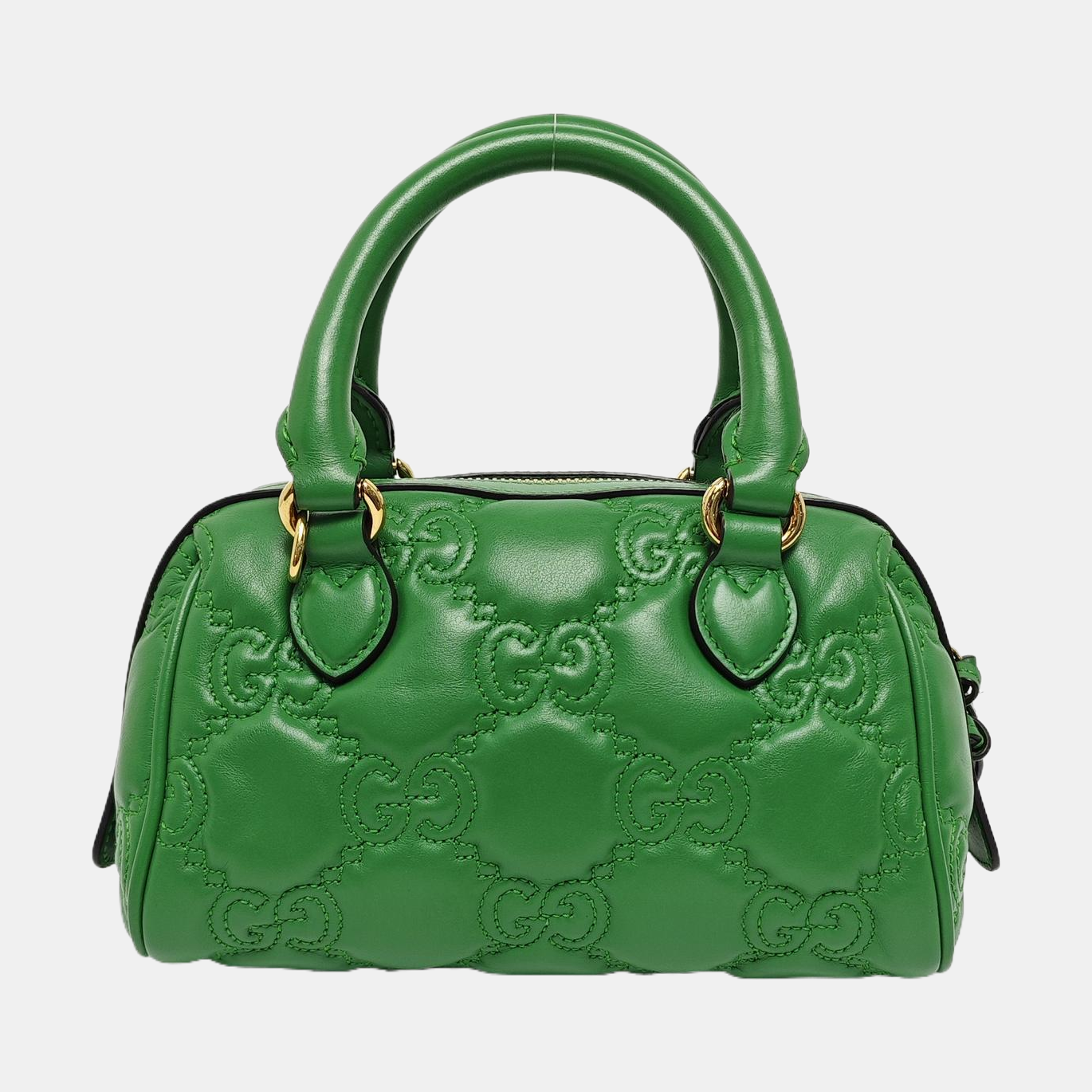 GG Matelassé Mini Monogram Leather Green