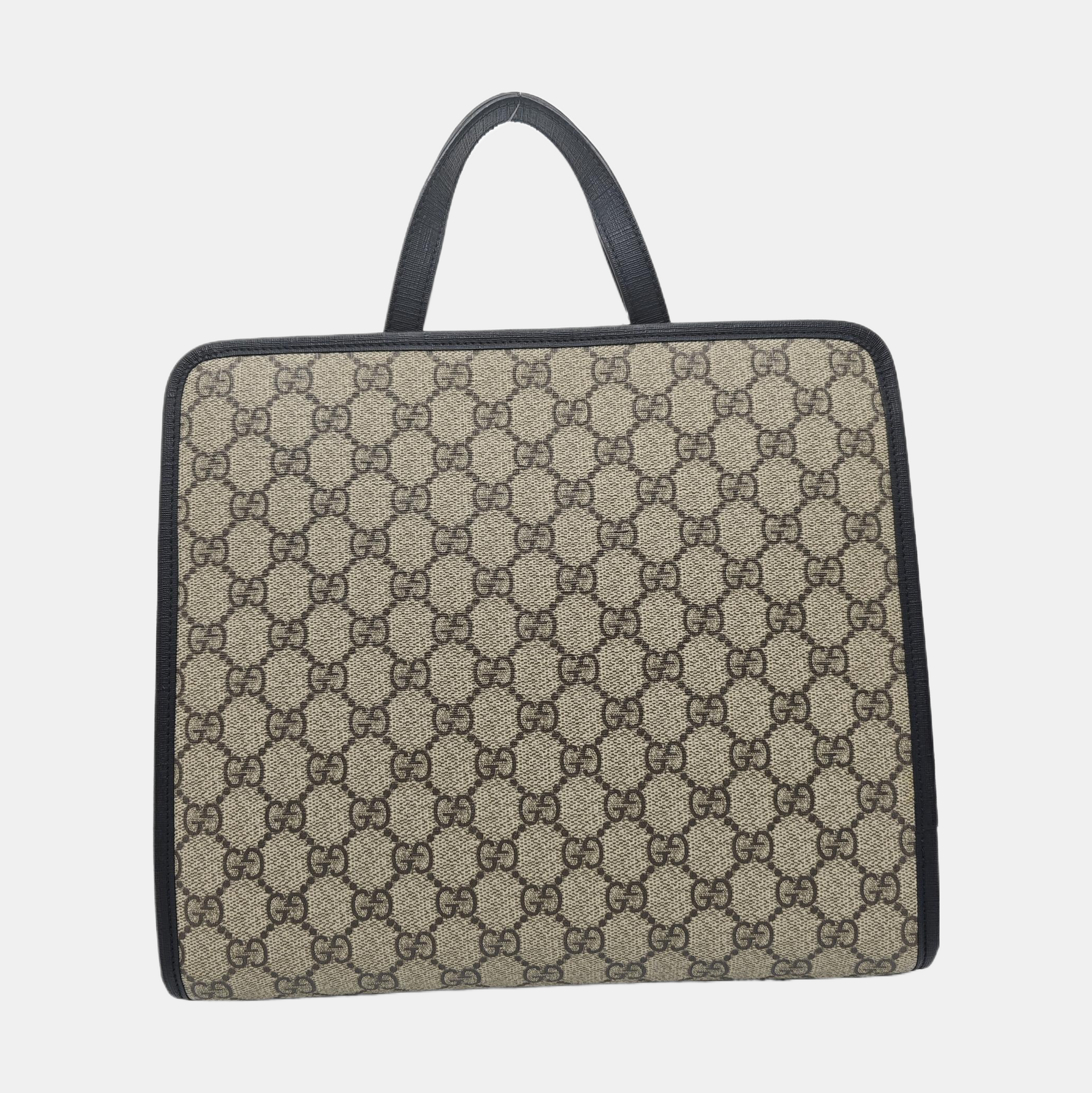 Children’s GG Bucket Monogram Coated Canvas Beige
