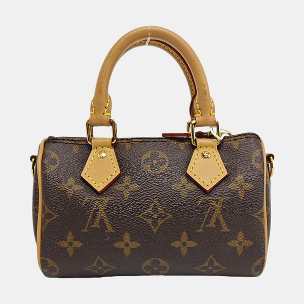 SPEEDY Nano Monogram Coated Canvas Brown