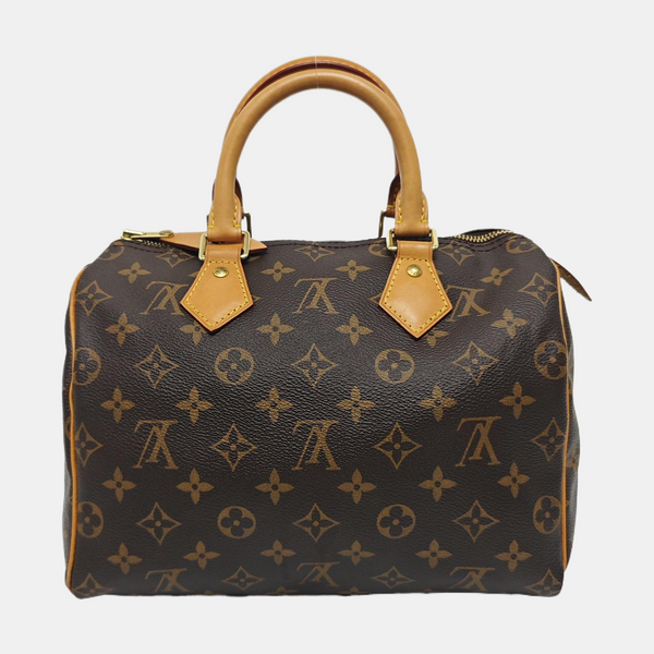 SPEEDY 25 Monogram Coated Canvas Brown