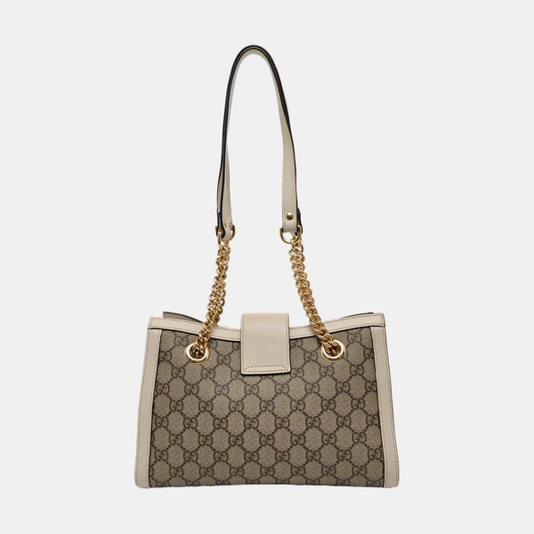 Padlock Small Monogram Coated Canvas Beige