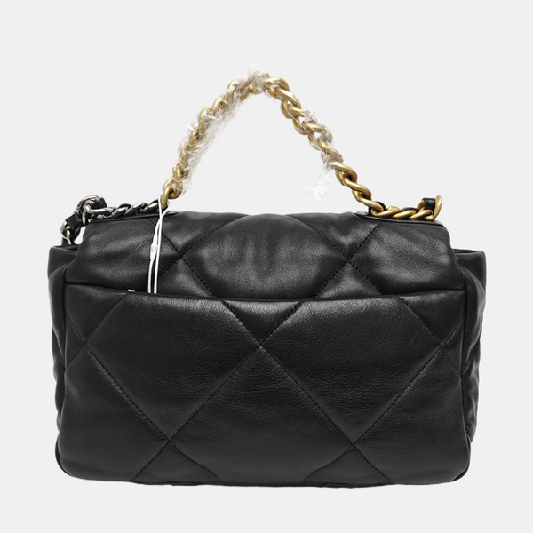 CHANEL 19 Small Quilted Lambskin Black
