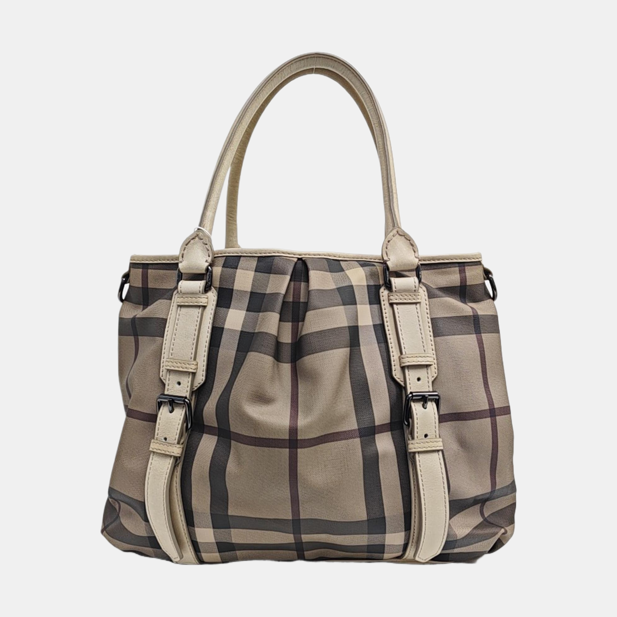 Coated Canvas Tote Bag Gray