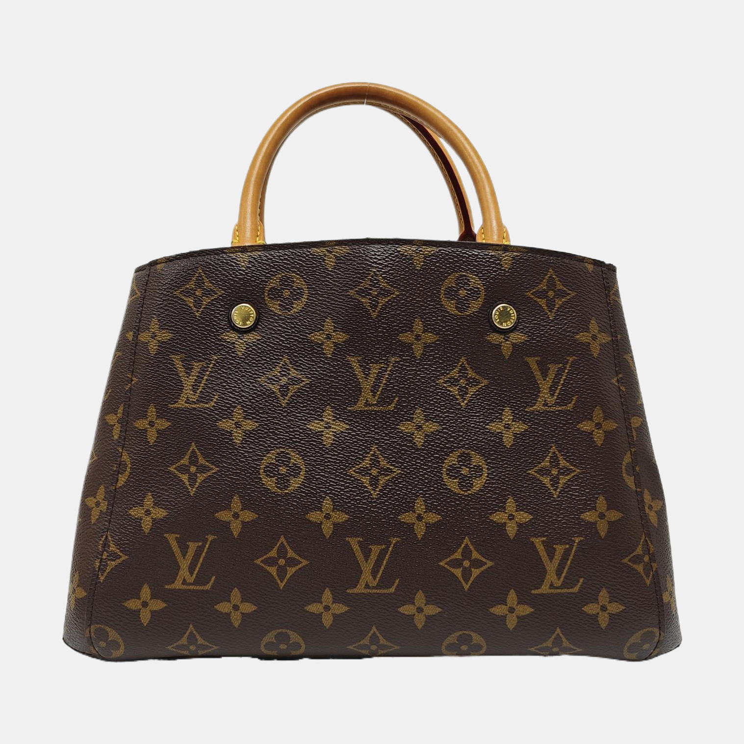 MONTAIGNE BB Monogram Coated Canvas Brown