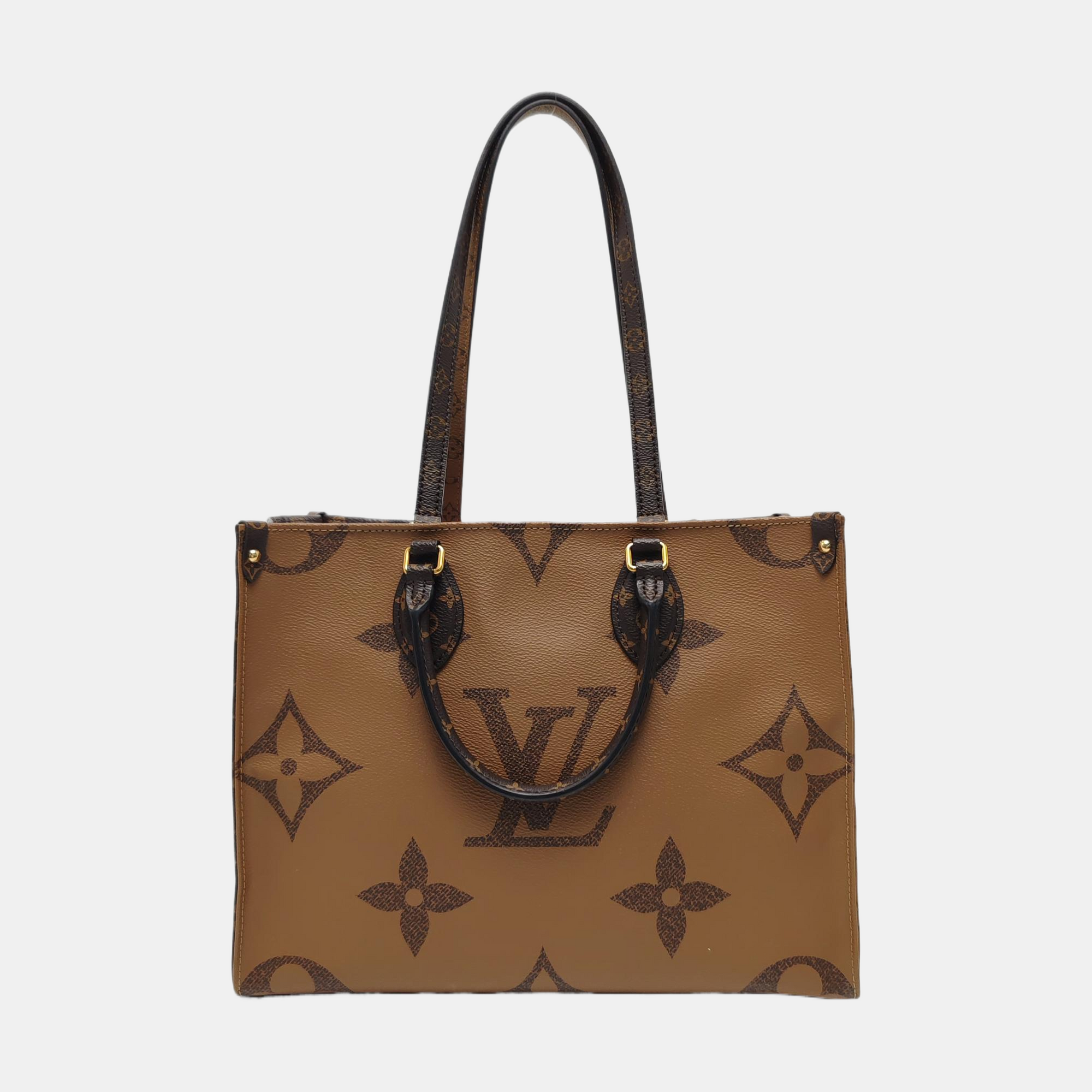 ONTHEGO MM Monogram Coated Canvas Brown