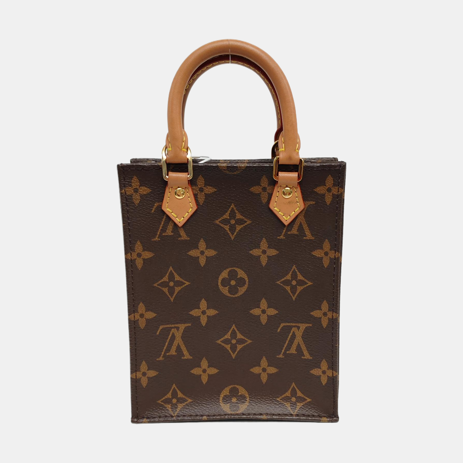 Authenticated pre-owned  SAC PLAT Mini Monogram Coated Canvas Brown - Tote Bag at Looply
