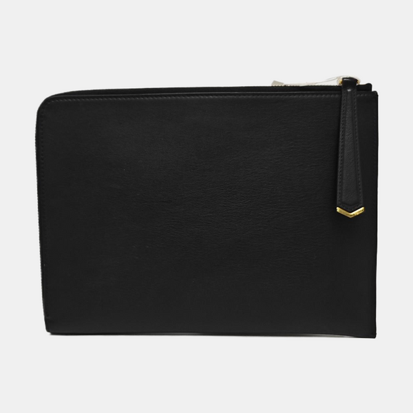 Authenticated pre-owned  Monster Leather Black - Clutch at Looply