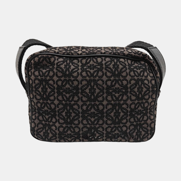 Monogram Fabric Shoulder Bag Gray
