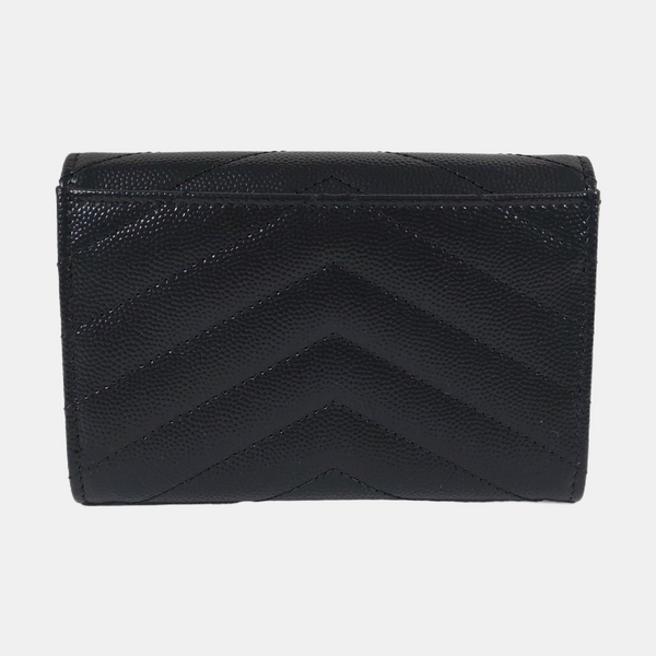 MONOGRAM Small Chevron Calfskin Black Wallet