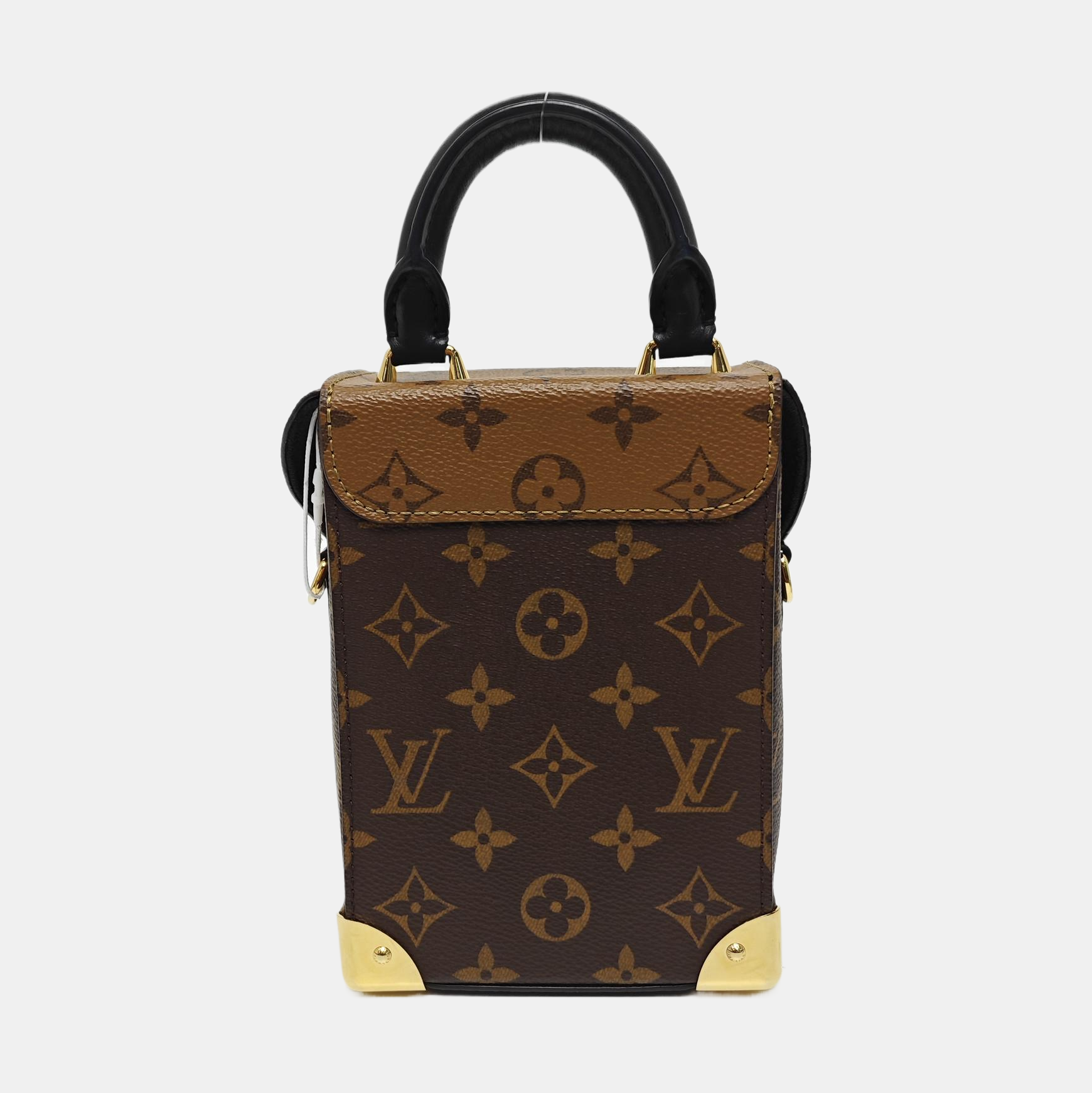 CAMERA BOX Monogram Coated Canvas Brown