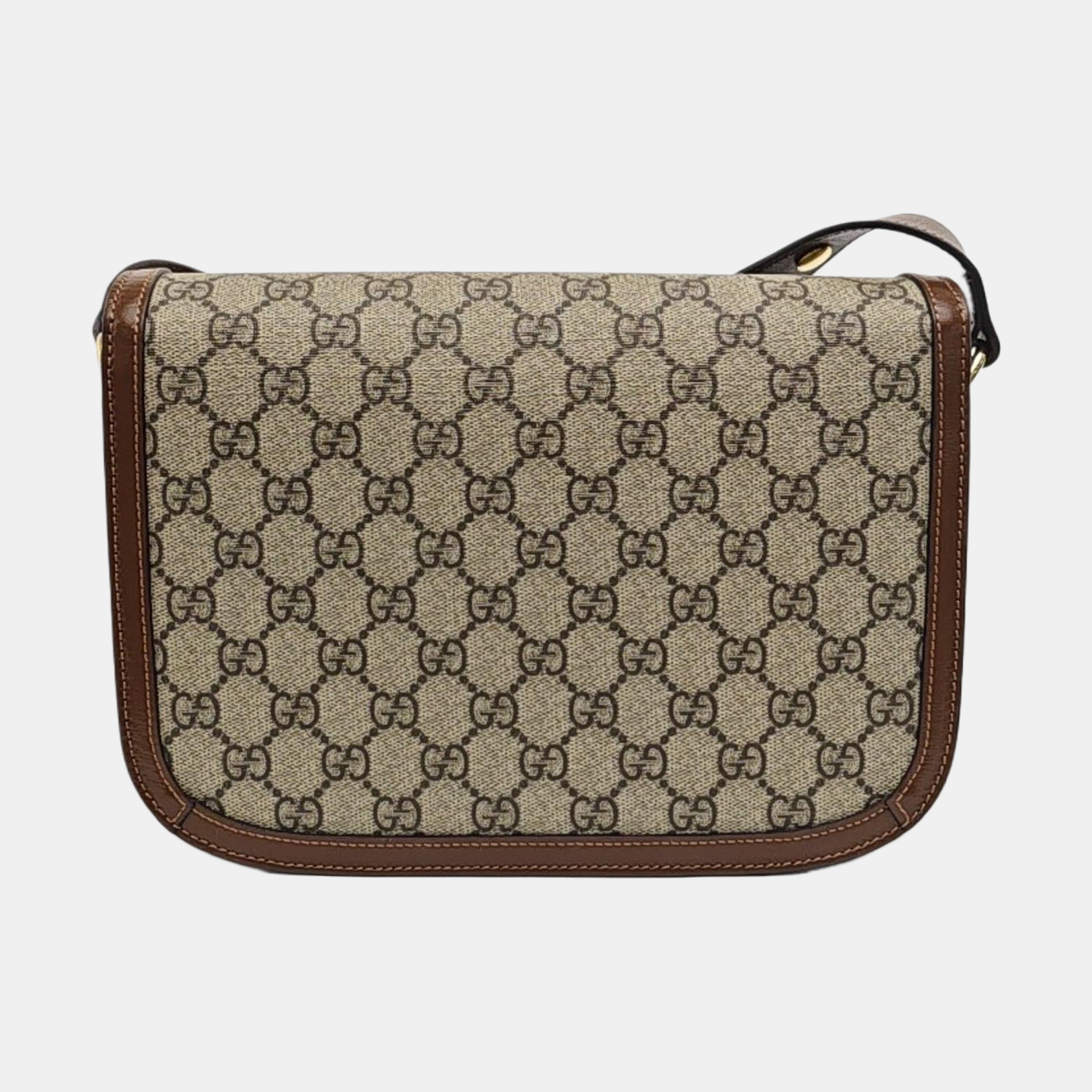 Horsebit 1955 Medium Monogram Coated Canvas Beige