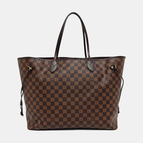 NEVERFULL GM Damier Ebene Coated Canvas Brown