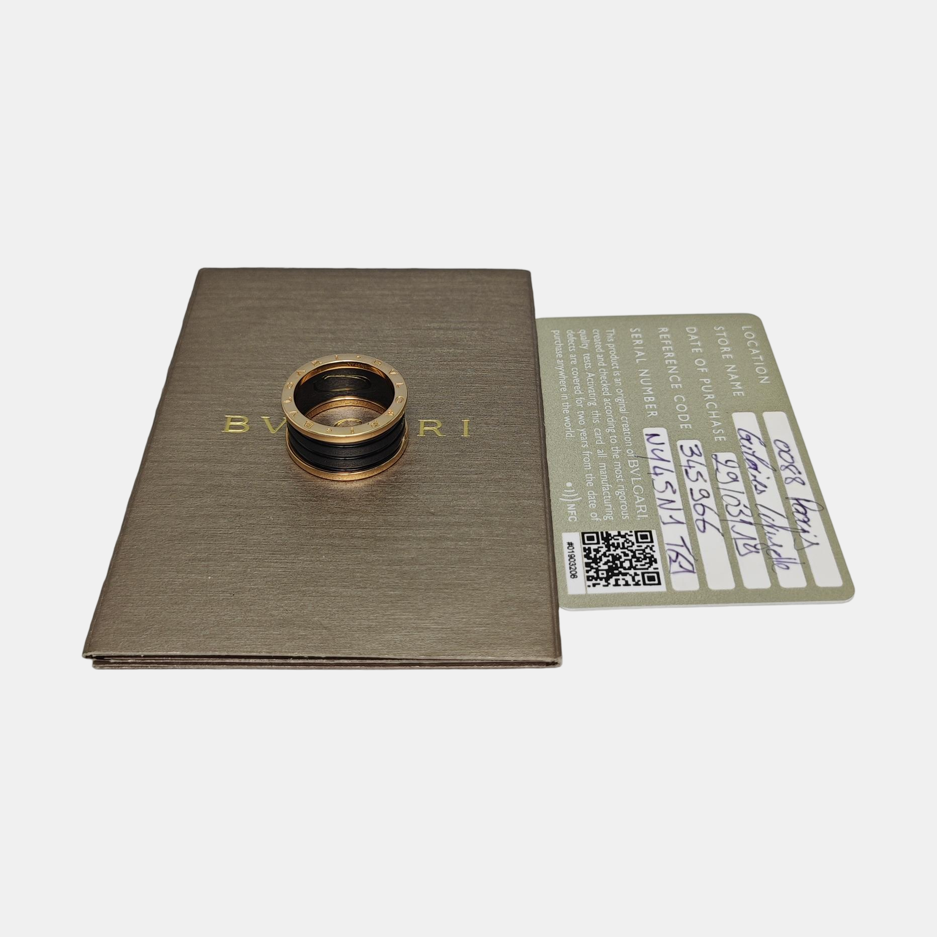 B.ZERO1 18k Rose Gold Ring EU 61
