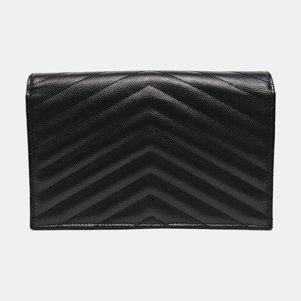 MONOGRAM Chevron Calfskin Black