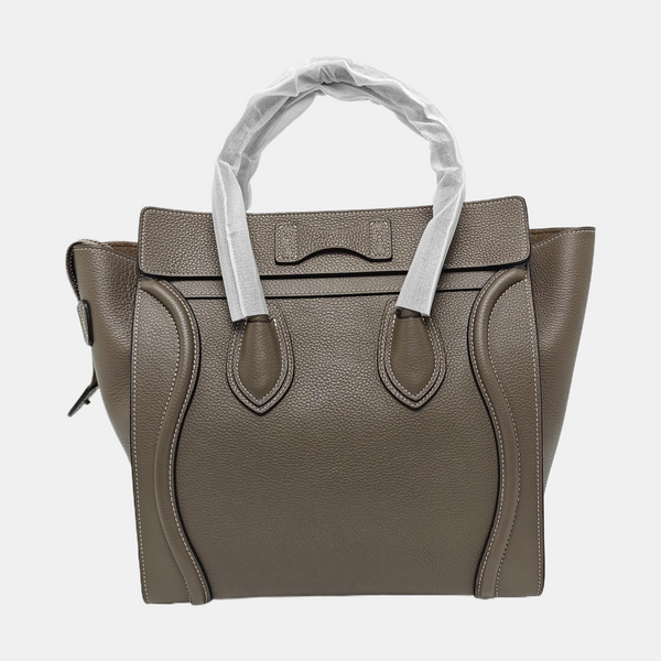 Authenticated pre-owned  LUGGAGE Micro Calfskin Grey - Tote Bag at Looply