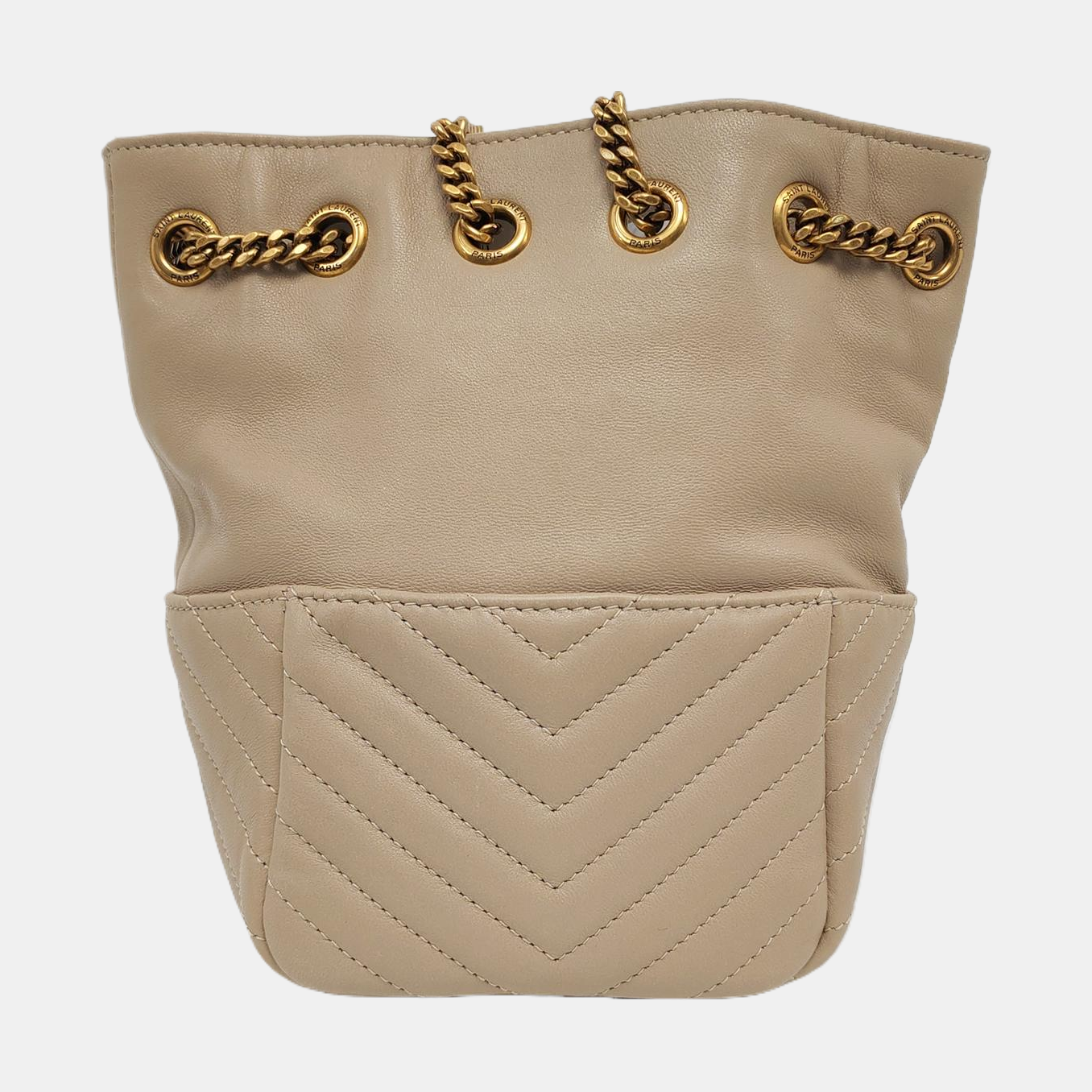 JOE Mini Chevron Lambskin Beige