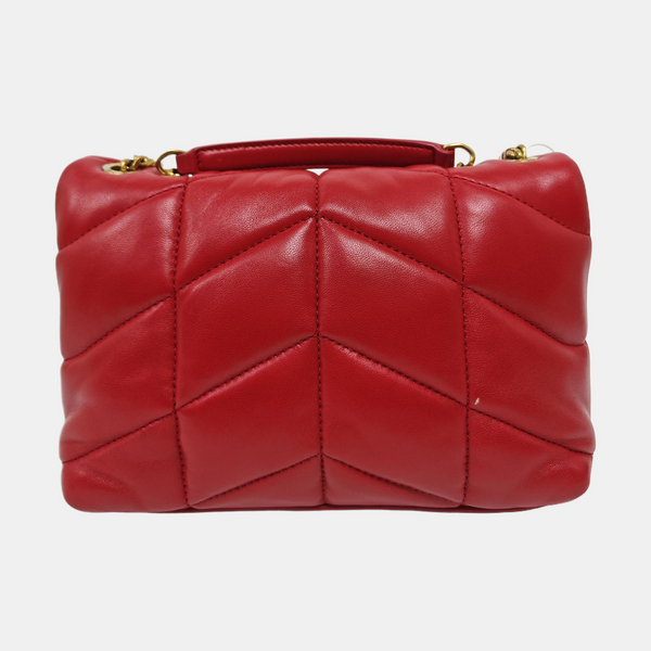 PUFFER Mini Quilted Lambskin Red