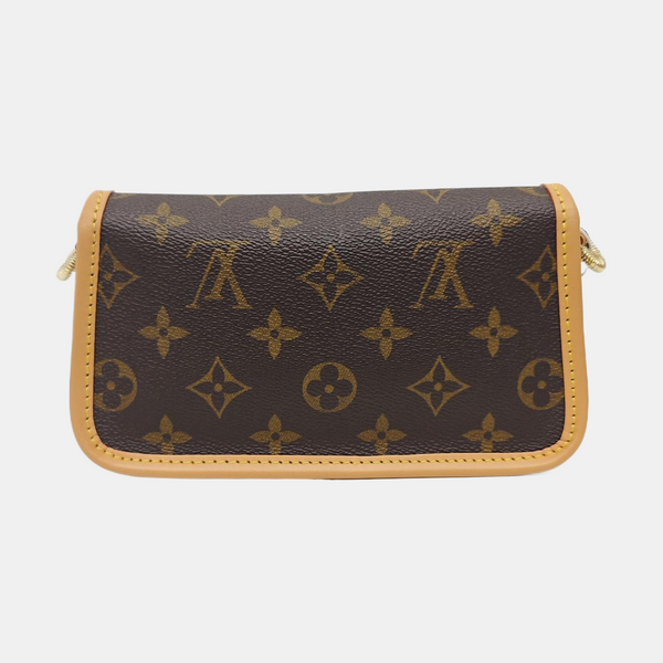 DIANE Nano Monogram Coated Canvas Brown