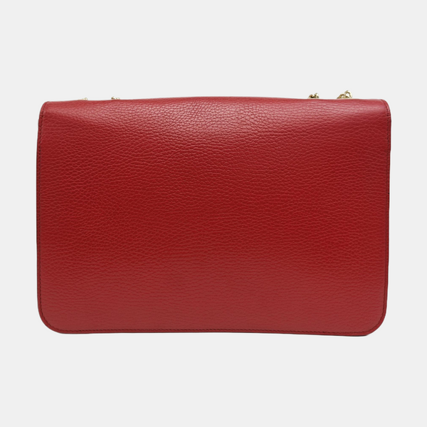 Interlocking G Large Calfskin Red